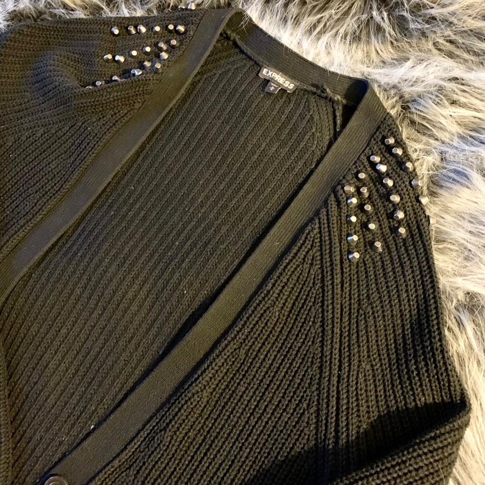 Studded Black Cardigan☠️